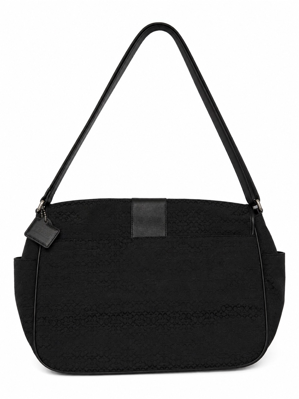 Coach Black Signature Jacquard Shoulder Bag